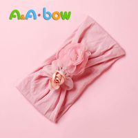 Wholesale Hair Accessories Toddler Girl Kid Baby Bow Headband Head Band Cute D Lace Flower Stretch Turban Wrap Princess