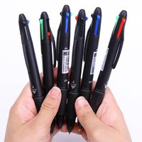 Wholesale Ballpoint Pens Four color Multi color Push type Ball point Pen The Teacher Corrects Office Original Oil