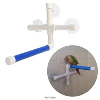 Wholesale Other Bird Supplies Parrot Folding Bath Shower Standing Platform Rack Perch Wall Suction Cup Pet Toy