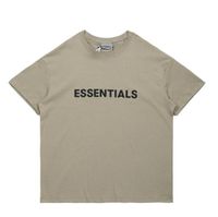 Wholesale Men s tees fear of god fashion tops essentials logo Letter printing fog Retro high street Men and women couple T shirts Cotton loose short sleeves Round neck simple