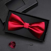 Wholesale Bow tie men s gift box men s bridegroom wine red black bow tie formal wedding British Korean bow tie