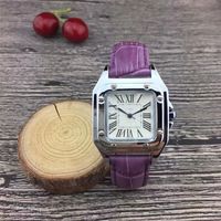 Wholesale 2021 New Popular Casual Square Dial Face Women Black Red Leather Wristwatch Lady watches famous Dress watch