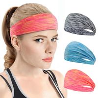 Wholesale Women Hair Bands Men Sport Headband Stretchy Athletic Headscarf Yoga Headbands Headwrap for Sports Exercise