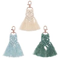 Wholesale Tassel Keychains For Women Boho Key Holder Keyring Macrame Bag Charm Car Hanging Jewelry Gift Friends Dangle Chandelier