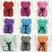 Wholesale Roses Teddy Bear Artificial Soap Flowers to Mothers Gift Girlfriend Anniversary Christmas Valentine s Day Birthday Present NHD13015 SEA