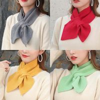 Wholesale Korean Version Knitted Cashmere Scarf Wool Neck Cover Women s Autumn and Winter Cross Bow Fishtail A8DQ806