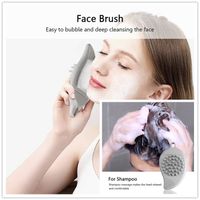 Wholesale Multifunction Silicone face wash shampoo brush remove blackhead hair massage nose cleaning tool children bath soft brushes COLORS