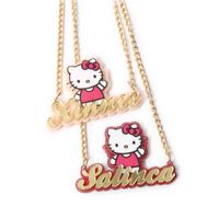 Wholesale acrylic character cartoon pendant pattern Custom text name necklace