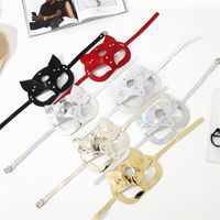 Wholesale Sexy PU Leather Cat Eye Design Mask for Women Girl Masquerade Party Halloween Carnival Party Cosplay Mask Q2