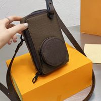 Wholesale Strap Camera Bag Crossbody Shoulder Bags Small Handbags Purse Brown Leather Classic Letter Zipper Wallets Clutch