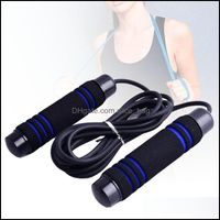 Wholesale Jump Equipments Supplies Sports Outdoorsjump Ropes Rubber Handle Skip Rope Adjustable Bodybuilding Exercise Fitness Tool Wear Resistance A