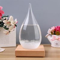 Wholesale Novelty Items Weather Forecast Storm Glass Bottle Predictor Barometer Birthday Gifts With Base Home Decor Crystal Bottles Mini Droplet