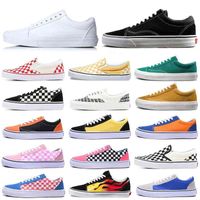 Wholesale Cheaper Van Old Skool Canvas Shoes Men Women Running Sneakers White Black Pink Green Slip on Sports Chaussures Breathable Basketball Top