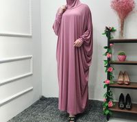 Wholesale Casual Dresses Batwing Sleeve Abaya Kaftan Turkey Middle East Africa Long Robe Prayer Islamic Ropa Women Ramadan Muslim Arab Hijab Dress