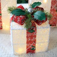 Wholesale Gift Wrap Glowing Box Ornament Creative Christmas Party Supplies Romantic Desktop Decoration For Home Living Room Bedroom