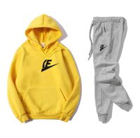 Wholesale High Quality Famous Mens Tracksuit Fashion Hoodies pants Piece Sets Solid Color Sports Brand Outfits Sweat Suit Running Track suits for Men Women