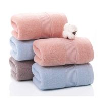 Wholesale Towel Cotton Hand Quick Drying Stripe Face Bath Cloth Bathroom Absorbent Home Gift cm El For Adults