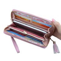 Wholesale Wallets Women s Patchwork Wallet PU Leather Long Female Card Holder Pouch Belt Clutch Cell Phone Bag For Ladies