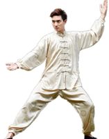 Wholesale Men s Tracksuits Shanghai Story Chinese Kungfu Set Tai Chi Suit Women Casual Long Sleeve Shirt Pants Linen Uniform Style