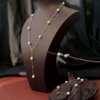Wholesale 14K gold clad freshwater Akoya pearl sky Star Necklace Bracelet silver ear nail piece set