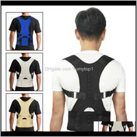 Wholesale Orthopedic Magnetic Vest Posture Corrector Belt Adjustable Back Support Brace Band Waist Shoulder Lumbar Spine Correction Strap Pjpek Trsdt