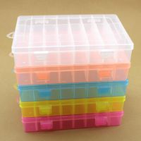 Wholesale Storage Boxes Bins Grid Plastic Box Transparent Detachable Jewelry Home Sundries Beads Organizers