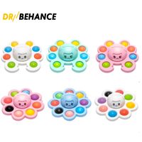 Wholesale 2021 Toy Original Fidget Funny Rainbow Rotate Crab Expression Doll Silicone Decompression Toys
