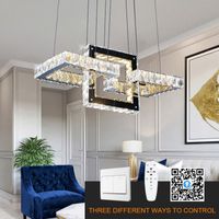 Wholesale Nordic Dimmable Chandeliers Rings Led Kitchen Pendant Lamps APP Control Industrial Crystal Light For Kids Bedroom Living Room Dining Room