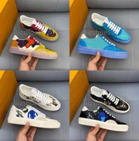 Wholesale Ollie Sneaker Yellow Orange Green Jacquard Textil Printed Shoes Canvas Suede Calf Leather Designer Casual Skate Shoe