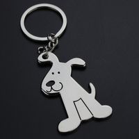 Wholesale Alloy Dog Design Key Rings Chains Bag Pendant Keychains Accessories Keyring Car Key Fob Holder Fashion Promotion Gifts with OPP Bag