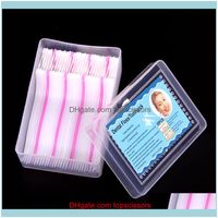 Wholesale Hygiene Beautydisposable Dental Floss Ultra Fine High Tensile Pick Stick Cleaning Oral Health Care Pieces In A Box Drop Del