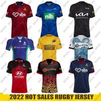 Wholesale 2022 Rugby Jersey Highlanders Crusaders Fiji Drua home away Jersey Hurricanes blues Chiefss shirt Size S XL