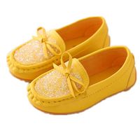 Wholesale Children Moccasins Candy Ribbon Flats Girls Bow Boys Casual Shoes Sequined Sneakers Soft Sole Summer For Kids