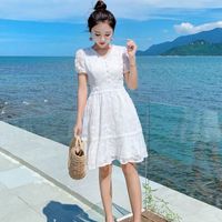 Wholesale Dress Fairy Lace Women Summer New White Skirt Girl Student Korean Version Net Red Little Man
