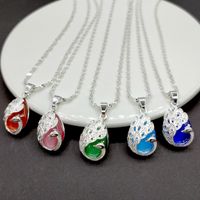 Wholesale Imitation Silver Delicate Cat s Eye Peacock Necklace Bracelet Fresh National Style Tourist Attraction Fashion Korean Jewelry