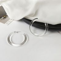 Wholesale S925 Silver Needle Hip Hop Round Earrings Women s Fashion Simple Transparent Big Earrings Geometric Resin