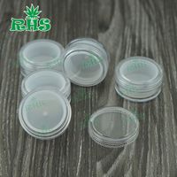 Wholesale New Vaporizer oil smoking pipe non stick silicone container clear ml plastic dab wax storage jar shatter glass water pipes acrylic silicon jars