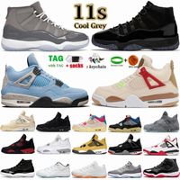 Wholesale Cool Grey Shoes Men s Jumpman Basketball Shoes High OG University Blue Shimmer Black Cat Lightning Fire Red Wild Things s Bred Womens Sneakers Trainers