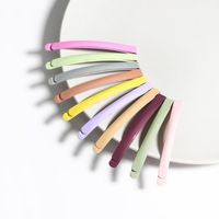 Wholesale Hair Clips Barrettes Fashion Temperament Candy Color Metal Hairpins Iron Flat For Women Girls Headwear Accessories