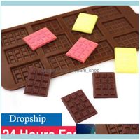 Wholesale Bakeware Kitchen Dining Home Gardenkitchen Baking Aessories Sile Even Chocolate Mold Fondant Molds Diy Candy Bar Mould Cake Tools Deco