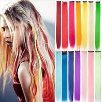 Wholesale S noilite pack inch Synthetic Long Straight Color Highlight Hair Extension Clip In One Piece Hair Fake Hair Piece Strips