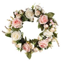 Wholesale Multiple Styles Silk Peony Artificial Flowers Wreaths Door Perfect Quality Simulation Garland For Wedding Home Party Decoration Decorative