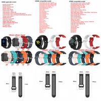 Wholesale 18mm mm mm Silicone Watchband for Samsung Galaxy mm mm Active2 Gear S2 S3 Strap Band Bracelet Huawei Watch gt2