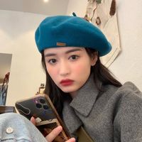 Wholesale New Korean trendy autumn and winter painter hat versatile Wool Beret female face small fashion