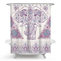 Wholesale Africa India Elephant Printing Shower Curtain Bathroom Bath Curtains Elephants Printed Door Window Decor