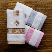 Wholesale Retro Square Jacquard Towel Bamboo Fiber Cartoon Face Towels Designer For Children Soft Travel Bathroom Products