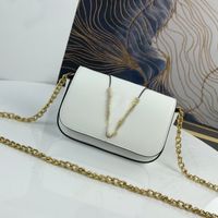 Wholesale Evening Bag Women Handbags Purse Crossbody Bags Genuine Leather Fashion Metal Magnetic Flap Closure Gold Shoulder Chain Internal Pockets Top quality