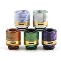 Wholesale 810 Drip Tips Adjust Airflow Resin Gold Wide Bore Mouthpiece Fit Goon Kennedy Battle Apocalypse RDA Pyro TFV8 TFV12 Atomizer new