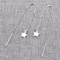 Wholesale Stud Pairs Sterling Silver Star Earring Threaders Box Chain Celestial Ear Threads