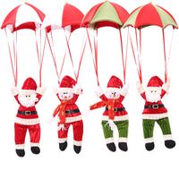 Wholesale Factory Outlet Christmas decoration Tree Hanging Decor Parachute Snowman Santa Claus Doll Stuffed Pendant Ornaments Decorations Xmas Gift Colors WX9